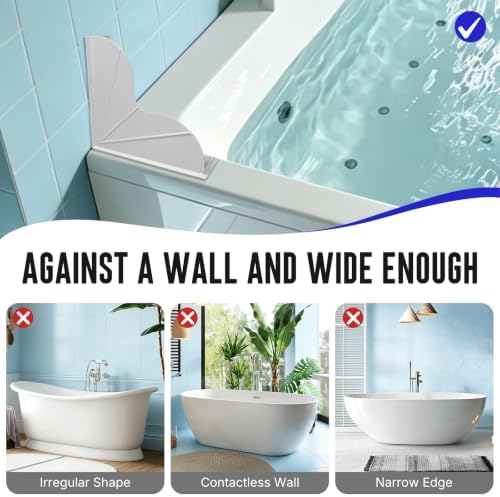 BUCABUCA 2-Pack Silicone Shower Splash Guard with Strong Suction Cups