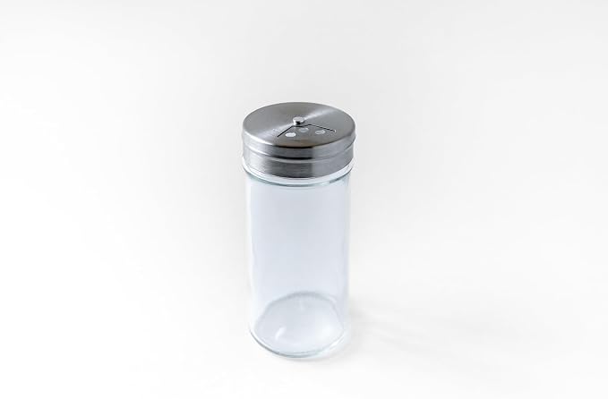 Fox Run Glass Spice Jar With Stainless Steel Shaker Lid, 4 Ounce Clear by foxrunbrands