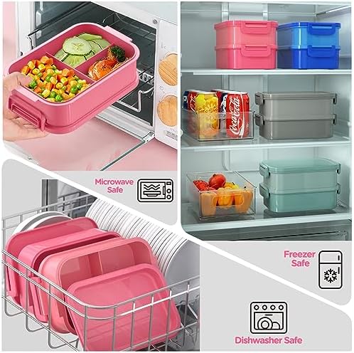 DaCool Adults Bento Box Lunch Box - Stackable All-in-One Leakproof