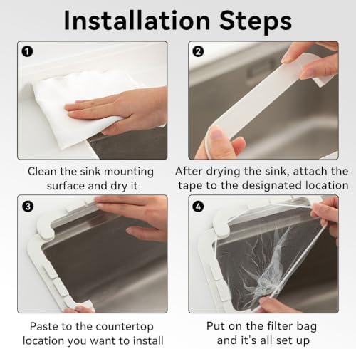 Triangular Kitchen Sink Strainer with 100 Filter Mesh Bag