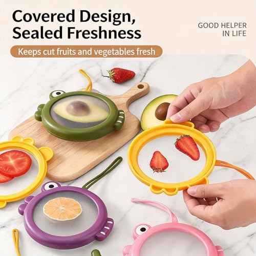 Fish Shaped Silicone Food Storage Containers, 4 Pcs