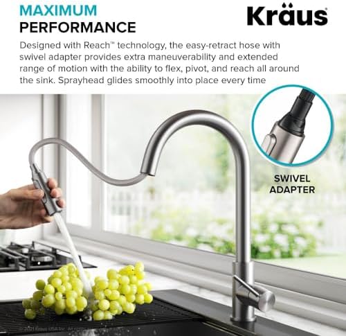 KRAUS 16 in Pull-Down Kitchen Faucet KPF-3104SFS