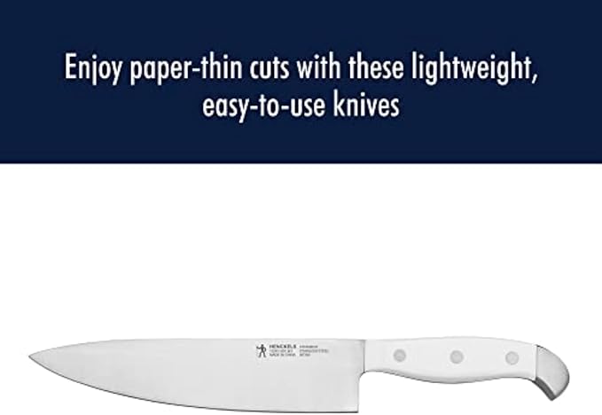 HENCKELS Statement Razor-Sharp 15-Piece White Handle Knife Set - Image 9