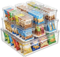 KUMD 10 Pack Food Storage Organizer Bins, Clear Pantry Containers with Lids