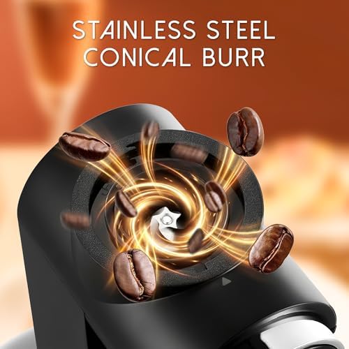 Ollygrin Electric Conical Burr Coffee Grinder, 30 Settings