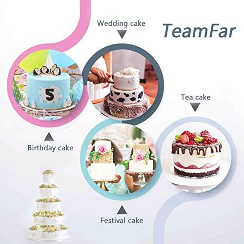 TeamFar Cake Pan, Stainless Steel Round Baking Tier Cake Pans Tins Set