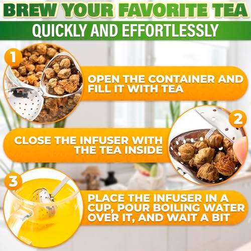 10 Pcs Heart Tea Infuser, 5.52 In, Stainless Steel Steeper