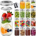 Accguan 16pack 16oz Glass Mason Jars with Airtight Lids