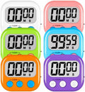 ZILLEEN Digital Kitchen Classroom Timers for Kids Cooking 6pcs