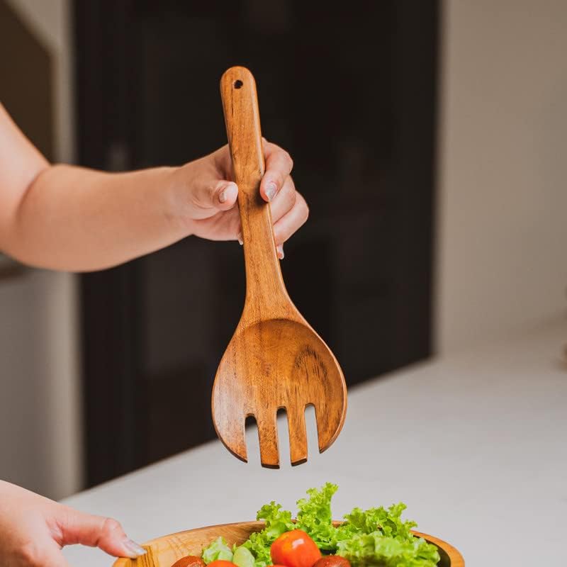 Rainforest Bowls 5-Piece Javanese Teak Cooking Utensil Set