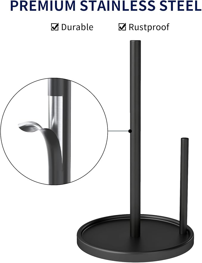 Jesginboo Paper Towel Holder Countertop, Paper Roll Holder - Image 4