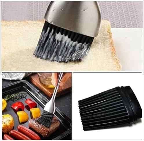 Beavorty Silicone Pastry Brush Refills 4pcs Set Stainless Steel Hollow