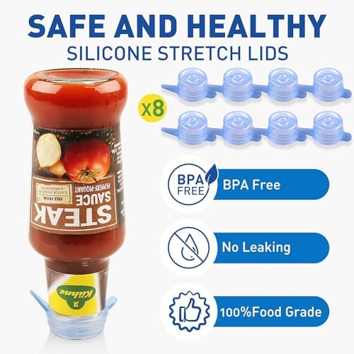 Extra Small Silicone Stretch Lids, 6 pcs, Blue