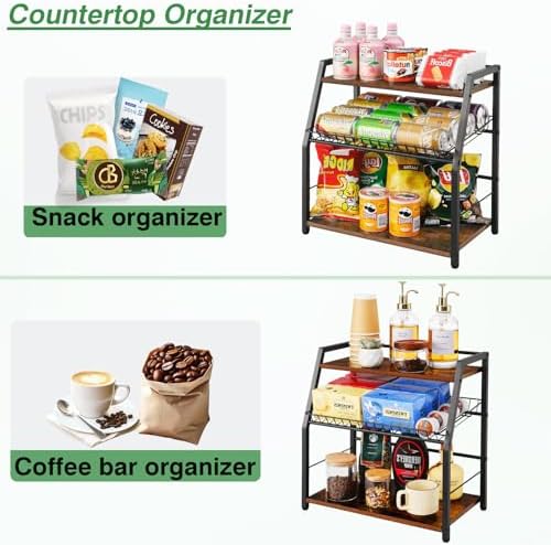 3-Tier Wooden Countertop Organizer
