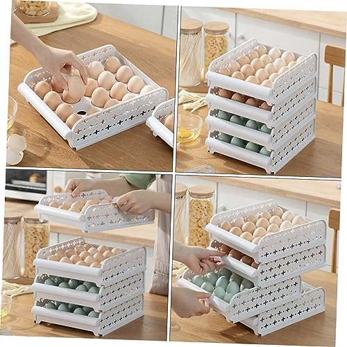 2pcs Drawer Type Plastic Egg Box for Fridge Storage Organizer