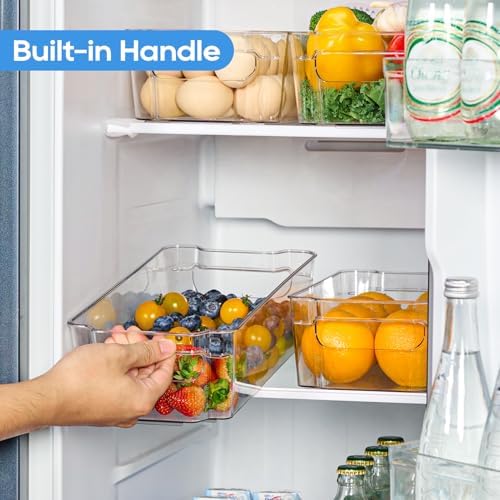 JollyPack Clear Plastic Storage Bins, 8 Pack