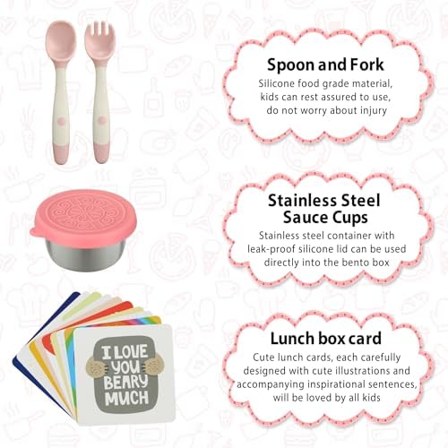 Kids Bento Lunch Box with 9oz Soup Thermo Leakproof Lunch Food