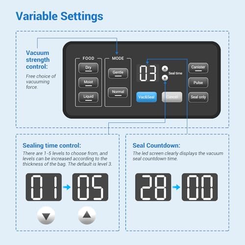 INKBIRD VS04 Vacuum Sealer with 4 Vacuum Sealer Rolls