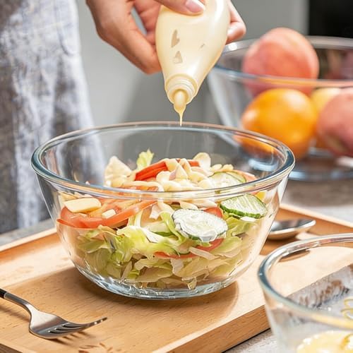Glass Mixing Bowls Set of 3 (1.6, 2.8, 4.7QT)