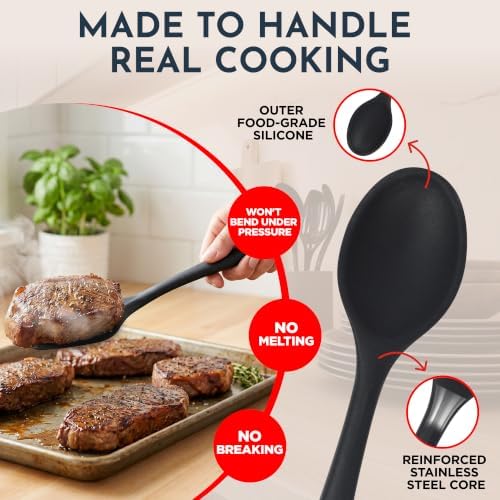 25 PCs Silicone Cooking Utensils Set - Non-Stick Silicone Kitchen