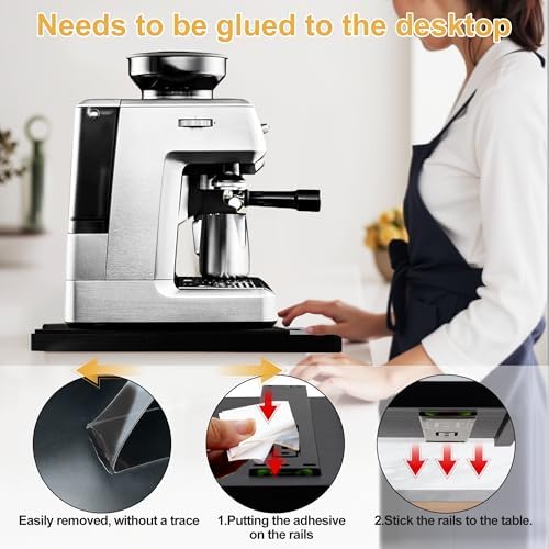 MinBoo Bamboo Appliance Slider,Sliding Tray for Coffee Maker, Kitchen