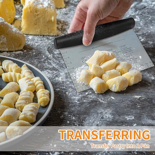 ALLTOP Stainless Steel Bench Scraper & Pastry Blender Cutter Set
