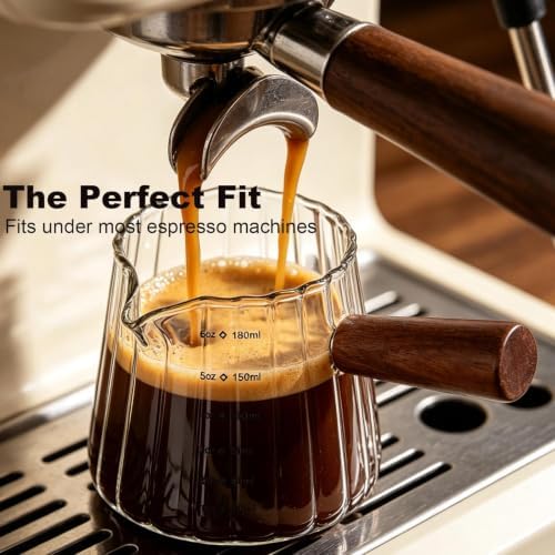 6OZ Espresso Shot Cups with Scale, Glass Measuring Cup, Coffee