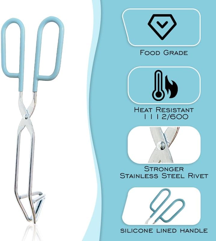2in1 Potato Masher Kitchen Food Tongs Set - Heavy Duty Stainless Steel