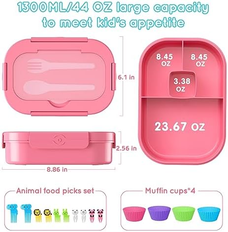 2 Pack Leakproof Bento Lunch Containers
