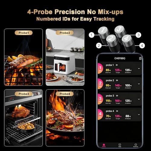 800FT Wireless Meat Thermometer Digital for Grill Smoker BBQ