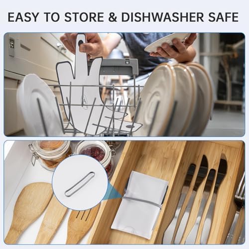 NiHome Silicone Bread Sling 4 Pack, Nonstick Reusable Loaf Pan Liner