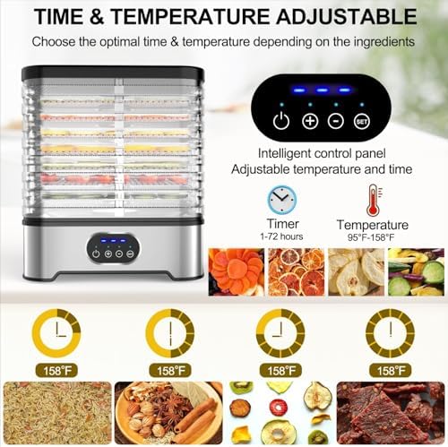Food Dehydrator Machine, 400W, 8 Trays