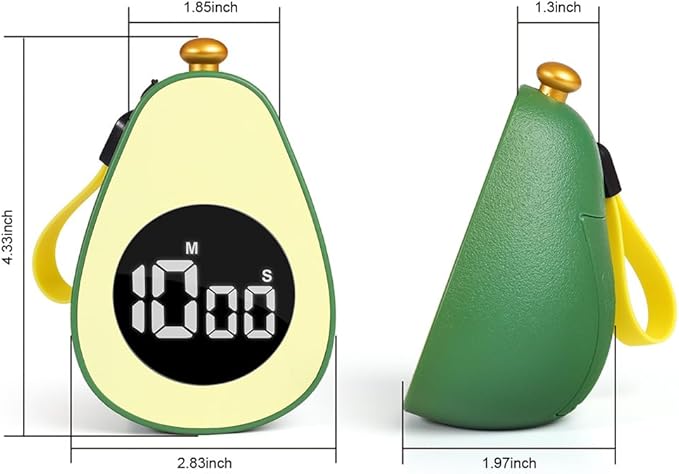 Avocado Digital Countdown Timer, Cute Kitchen Gadget, Adjustable Volume Timer - Image 7