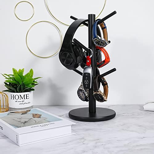 MyLifeUNIT Mug Holder Tree, 6 Hooks, Black
