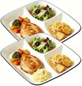 10inch Ceramic Divided Plates Set of 2,3 Compartment Portion Control