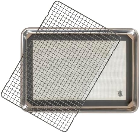 Nordic Ware Naturals Half Sheet Pan, Deluxe Silicone Liner and Cooling