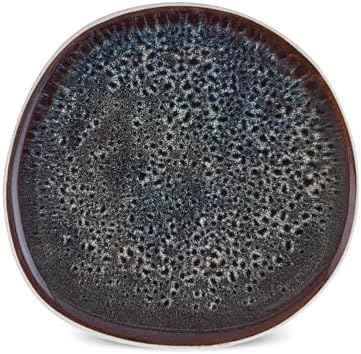 Karaca Earth Collection Galactic 55 Piece Dinner Set for 12 People – Reactive Glaze Stoneware Dinnerware Set, Modern White Tableware, Durable Plates & Bowls Set
