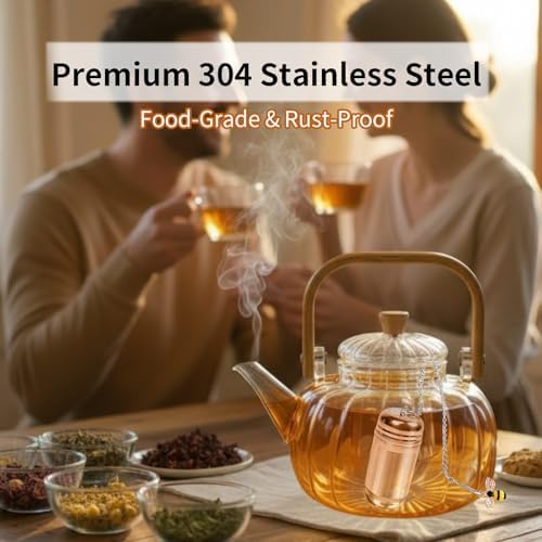 2 Pack Extra Fine Mesh Tea Infuser for Loose Leaf Tea Steeper