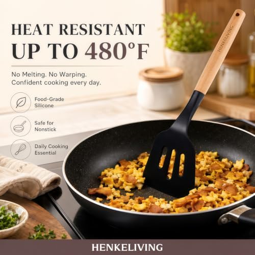 Silicone 10 Pcs Kitchen Cooking Utensils Set, Recycled Materials