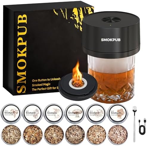 Electric Whiskey Smoker Kit, Cocktail Smoker with Heating System