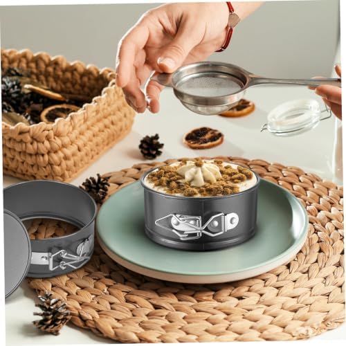 VICASKY Xmas 6pcs Mini Cheesecake Pan Set Carbon Steel Springform