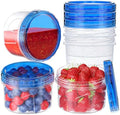 6 Pack 16 OZ Freezer Storage Containers with Twist-Top Lids
