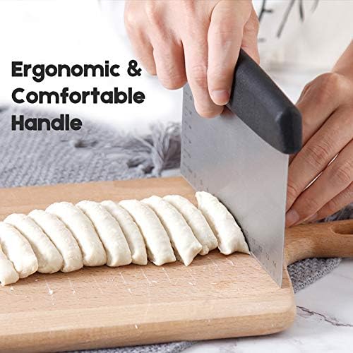 GREENRAIN Dough Scraper Stainless Steel Bench Scraper Bread Cake