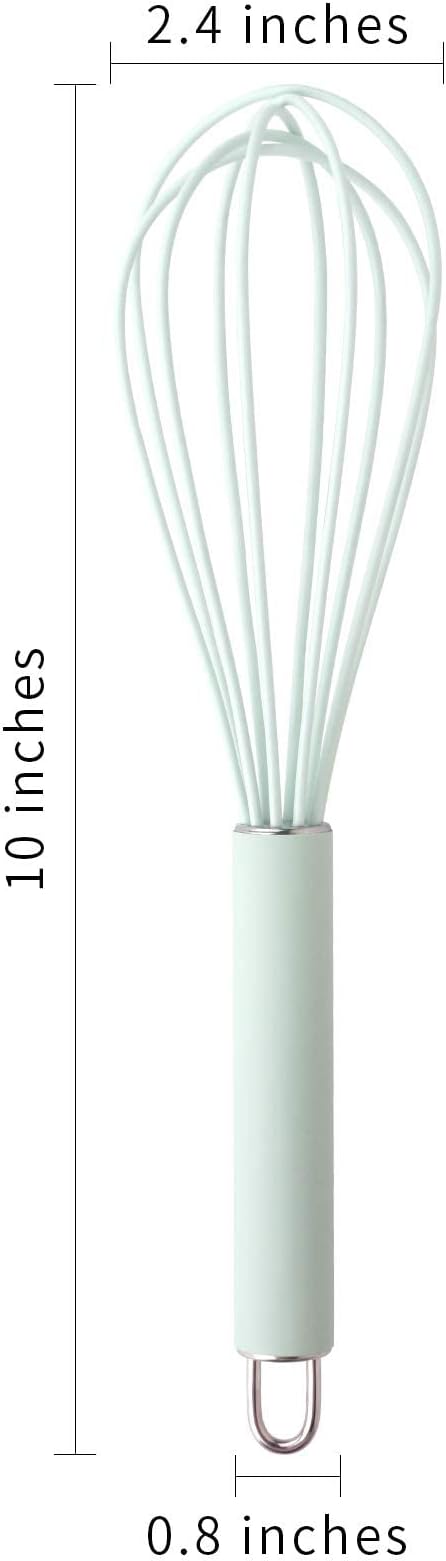 GorGin high temperature and easy to clean silicone whisk, 10 inch, grip good - Image 5