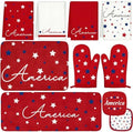 Tieshankao 10Pcs 4th of July Kitchen Decor Set - Patriotic Stars