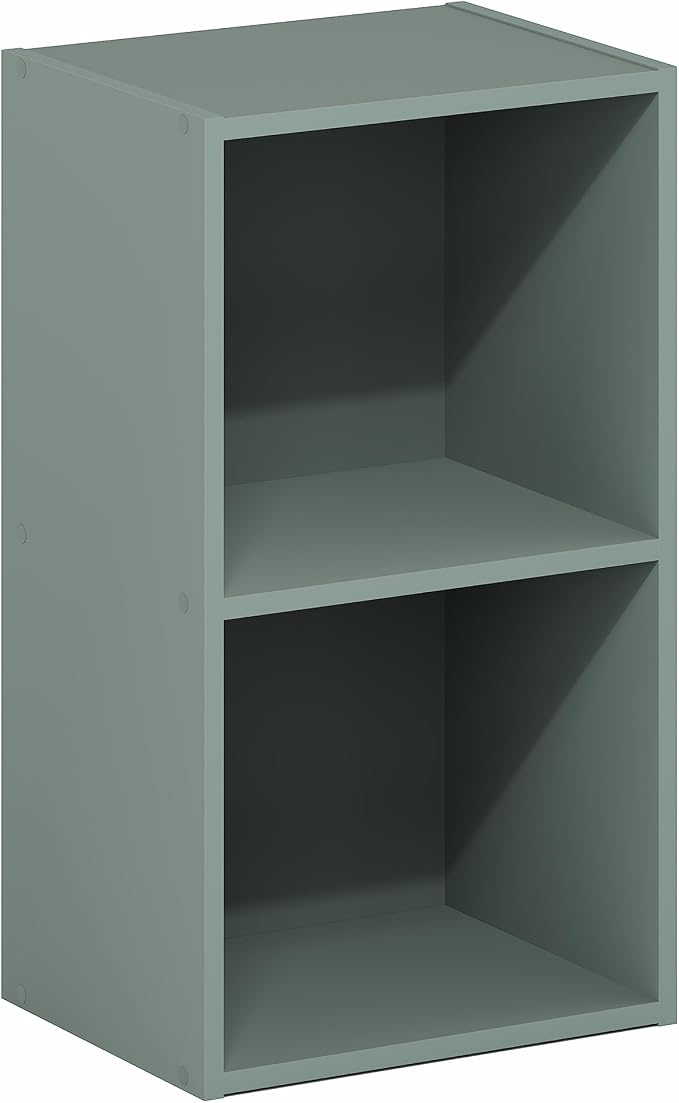 Furinno PASIR Book Shelf, 2-Tier Modern Bookshelf, Open Shelves Bookcase 9 x 12 - Image 5