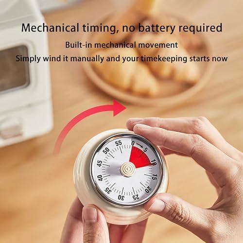 Stainless Steel Kitchen Timer, 60-Minute