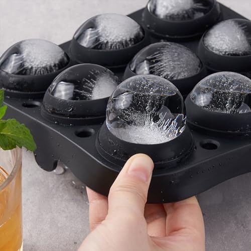 Wanderworld Ice Tray Combo, Silicone Reusable 2 inch Big Ice Freezer
