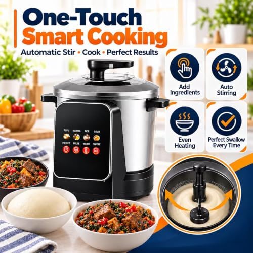 Automatic Swallow Food Maker, 8L, LED Touch Screen