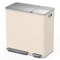 Lovewind Double Trash Can Kitchen, 13+5.5 Gallon Stainless Steel Dual Trash and by LOVEWIND